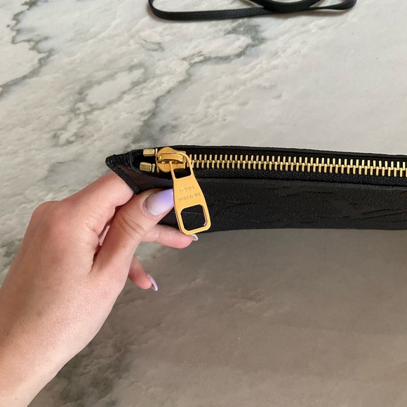 Sold New Louis Vuitton Empreinte Noir Neverfull Pouchette - Picture 12 of 12